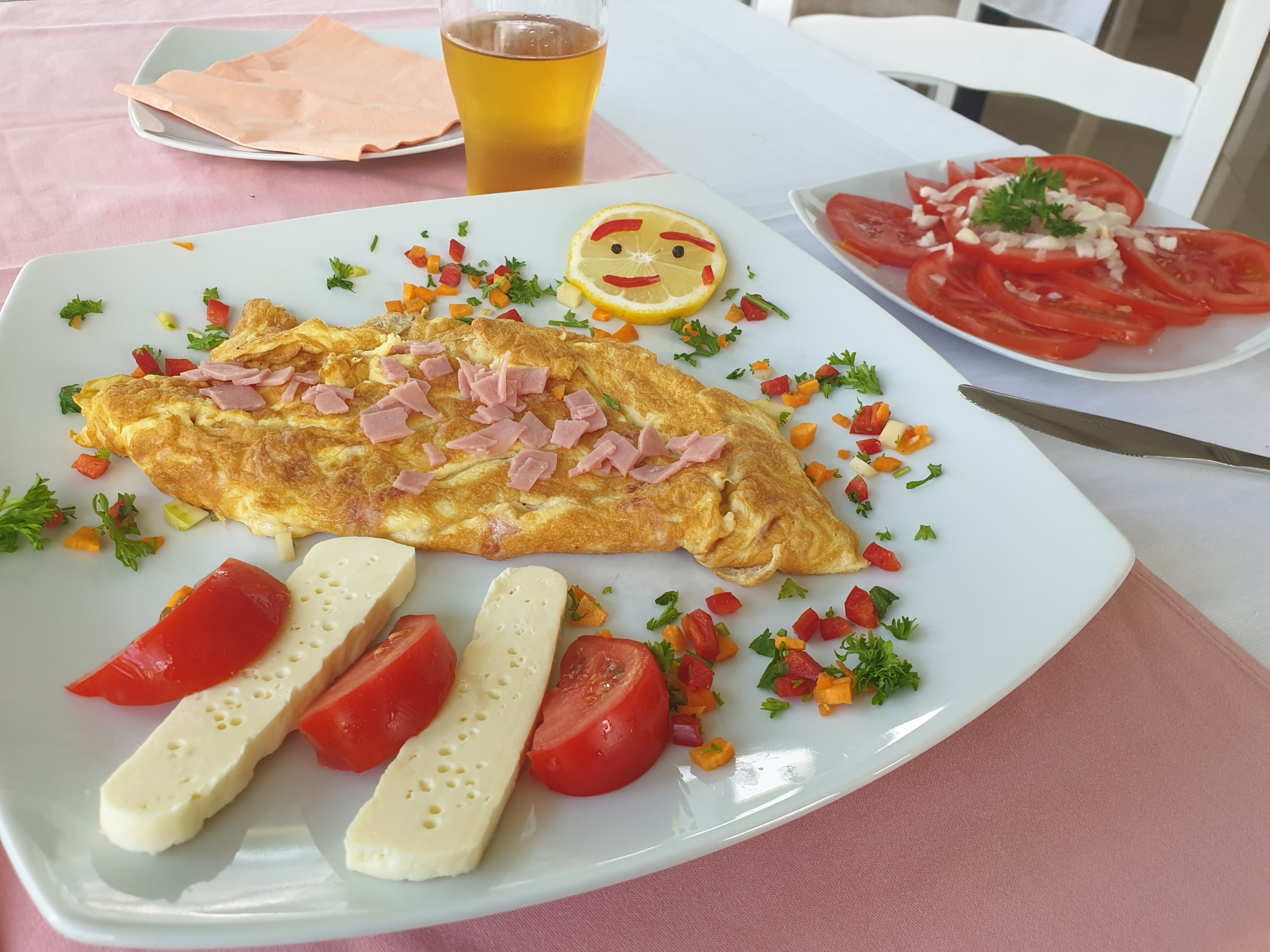 Serbian breakfast in Donji Milanovac